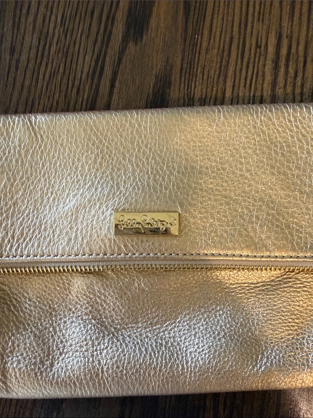 Lily Pulitzer gold clutch - Picture 2 of 2